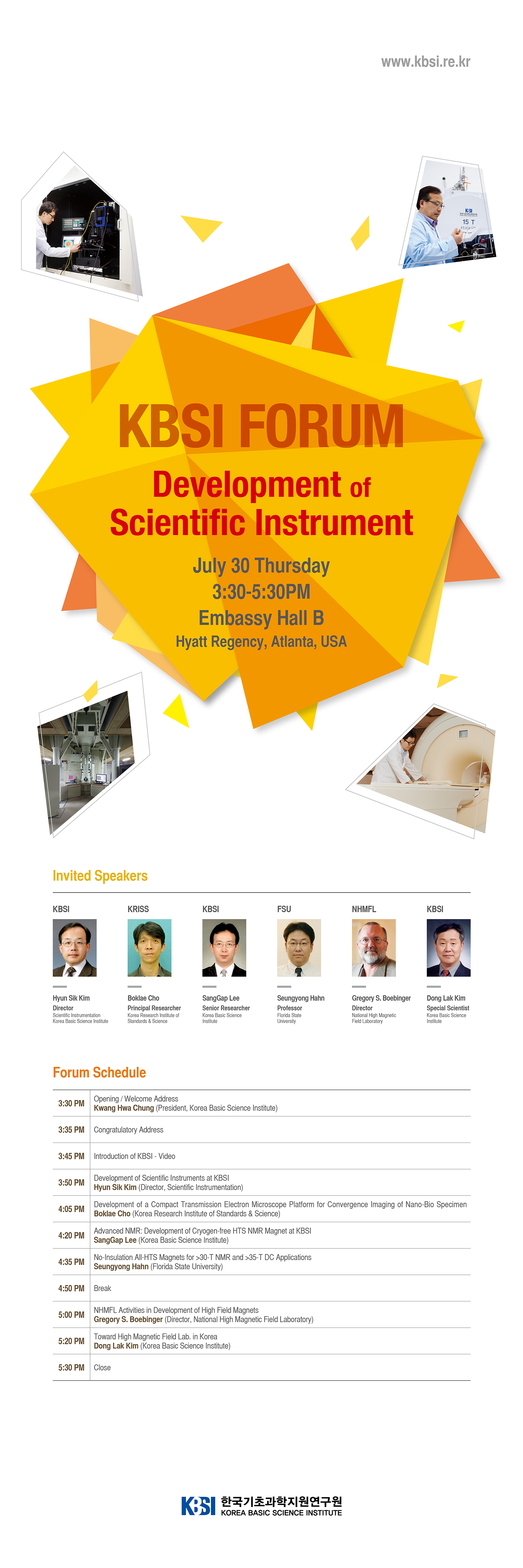 KBSI FORUM Development of Scientific Instrument