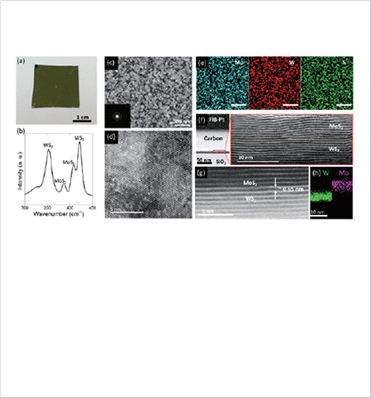 (left) Schematic illustration of TMDC thin film