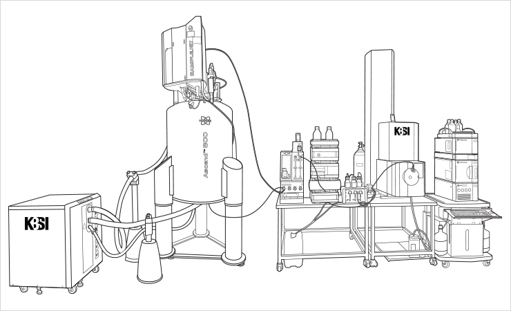 800 MHz 핵자기공명분광기-질량분석기 시스템 일러스트