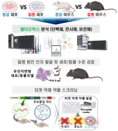 정상 및 질병 모델 간 비교 분석을 통해 약물 전니 특이적 분자 타깃 발굴 및 기능 검증 연구